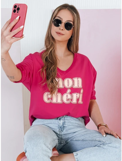 Dámská halenka s potiskem fuchsiová Dstreet model 21988805 - FashionStreet
