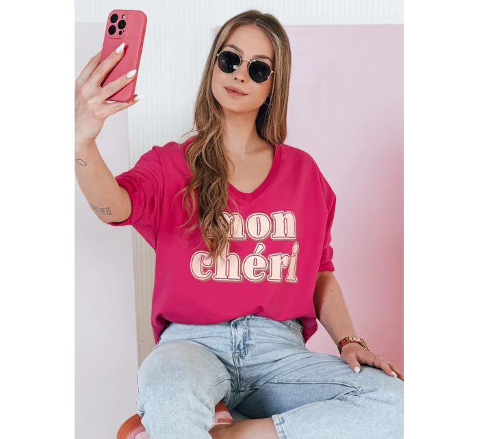 Dámská halenka s potiskem fuchsiová Dstreet model 21988805 - FashionStreet