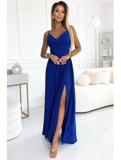 299-17 CHIARA elegantné maxi dlhé šaty bez ramienok - CHABRERA WITH BROKER