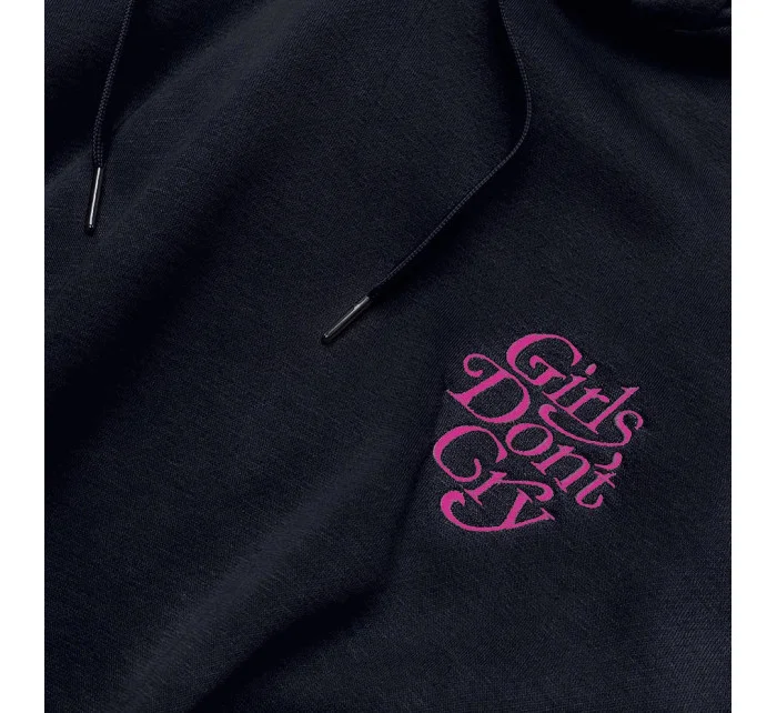 Krátká tmavě modrá dámská mikina model 16317036 - J.STYLE Krátká tmavě modrá dámská mikina model 16317036 - J.STYLE