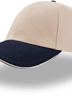 Atlantis Headwear Liberty Sandwich 6-panelová čiapka „Liberty Sandwich“ 33.0005 natural/navy/natural