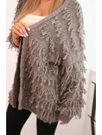 Dámský kardigan s třásněmi a volným střihem fango