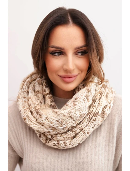 Dámsky vlnený hrubý šál na zimu KN24 svetlo béžový Dámsky vlnený hrubý šál na zimu KN24 svetlo béžový