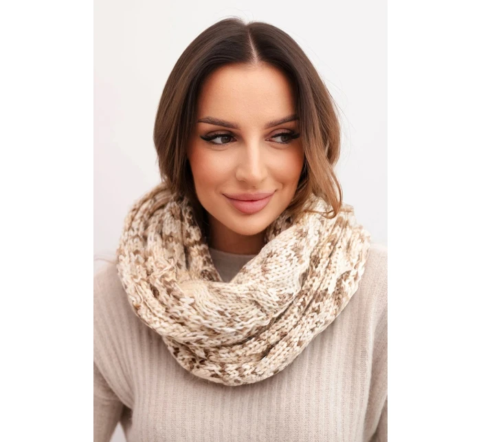 Dámsky vlnený hrubý šál na zimu KN24 svetlo béžový Dámsky vlnený hrubý šál na zimu KN24 svetlo béžový