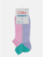 CONTE Ponožky 393 Svetlo ružová-bledo fialová