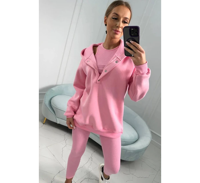 Sada mikiny, topu a legín světle růžová model 20823043 - Kesi Sada mikiny, topu a legín světle růžová model 20823043 - Kesi