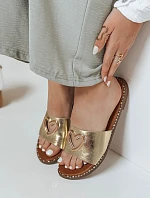 Dámske žabky so srdcom LOVEMISS gold FashionStreet ZY0769