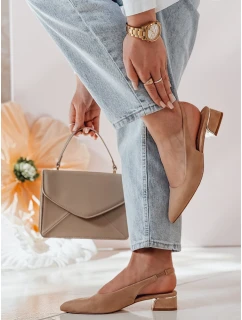 SLIMGIM khaki FashionStreet lodičky na podpätku ZY0864