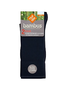 Pánske bambusové ponožky, 2 páry, NUR DIE BAMBUS COMFORT SOCKS 2x – NUR DIE – čierne