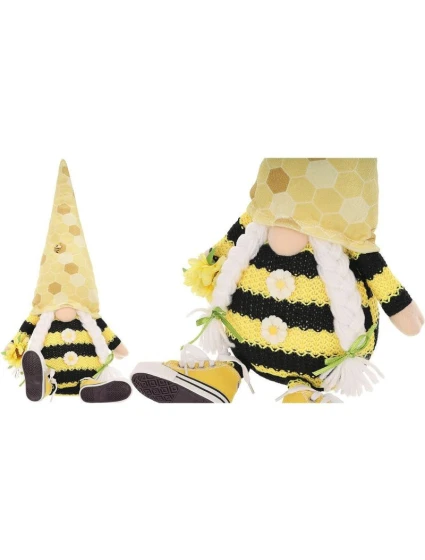 GNOM SITTING GHOST 35+6CM IN TRAMPS SPRING DECORATION detské GNOM SITTING GHOST 35+6CM IN TRAMPS SPRING DECORATION detské