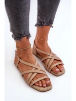 Ploché dámské sandály Big Star model 21653709 Beige - Big Star Shoes