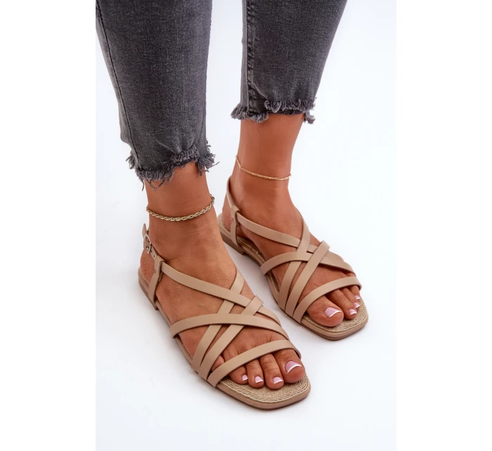 Ploché dámské sandály Big Star model 21653709 Beige - Big Star Shoes