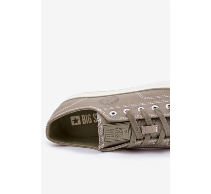 Trampki Męskie Na Platformie Big Star RR174325 Zielone