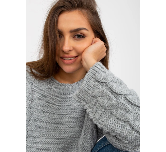 Sweter LC SW model 21817435 szary - FPrice Sweter LC SW model 21817435 szary - FPrice