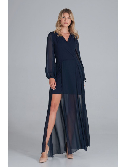 Dámské šaty model 18517240 tmavě modrá - Figl