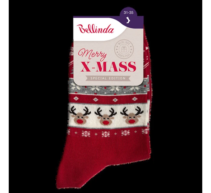 Vianočné ponožky X-Mas Merry - Bellinda