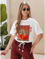 Dámské tričko oversize s  bílé Dstreet model 21988872 - FashionStreet