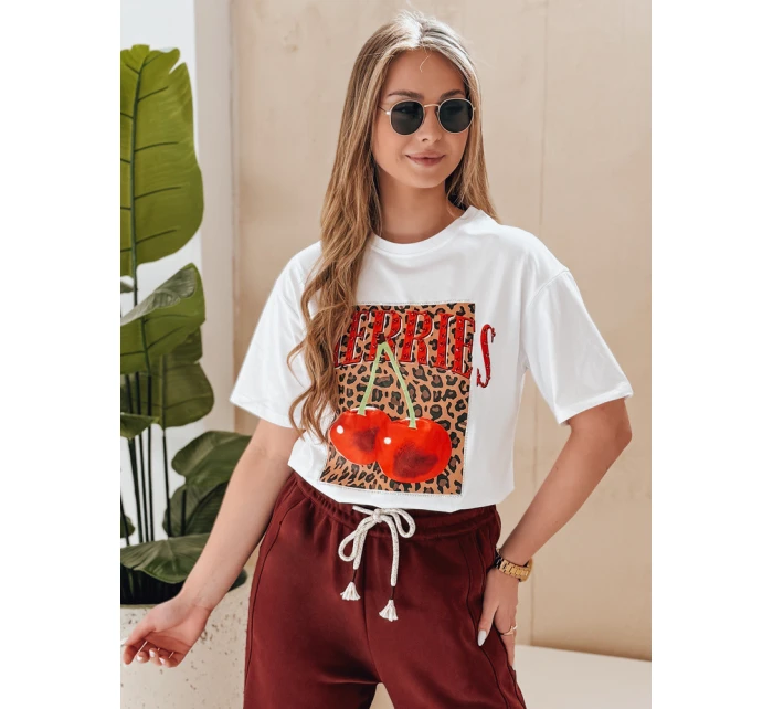 Dámské tričko oversize s  bílé Dstreet model 21988872 - FashionStreet