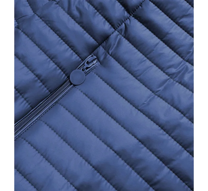 Svetlomodrá dámska obojstranná bunda s kapucňou (SF732)