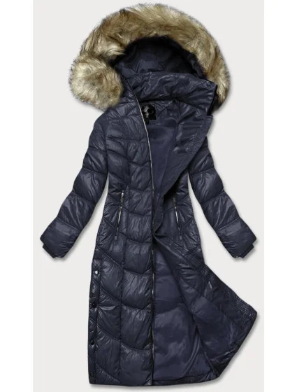 DŁUGA KURTKA DAMSKA GRANATOWA model 21245560 - Glakate