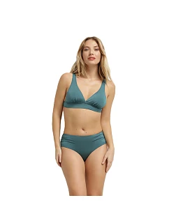 Dámske plavky DIM SWIMWEAR GLOSSY TRIANGLE BRA - DIM - tmavozelená