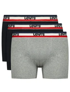 Pánske boxerky 3Pack 37149-0544 black/grey - Levi's