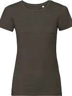 Russell Athletic 108F Dámske tričko Pure Organic 10.108F tmavo olivová