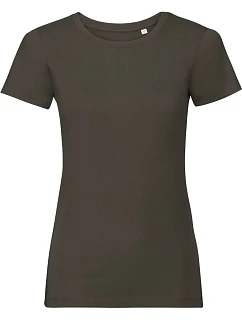 Russell Athletic 108F Dámske tričko Pure Organic 10.108F tmavo olivová