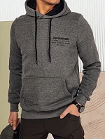 Pánska antracitová mikina s kapucňou FashionStreet BX5694