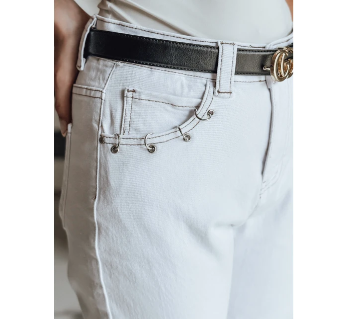 Dámské džínové kalhoty mom fit white Dstreet model 21984889 - FashionStreet