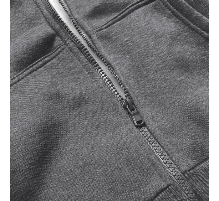 Tmavosivá dámska športová mikina (W03-5)