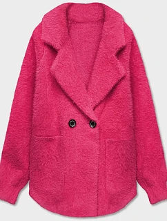 Krátký růžový přehoz přes oblečení typu alpaka model 18059117 - MADE IN ITALY