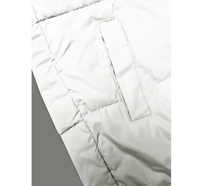 Volná dámská bunda v barvě ecru s kapucí Miss model 19447261 - Miss TiTi