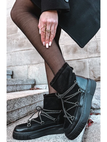 Dámské sněhule s šněrováním Černé Isalisse Dámské sněhule s šněrováním Černé Isalisse