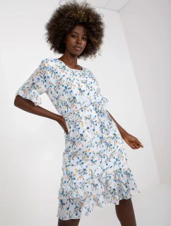 Šaty LK SK  bílá a modrá model 17404673 - FPrice