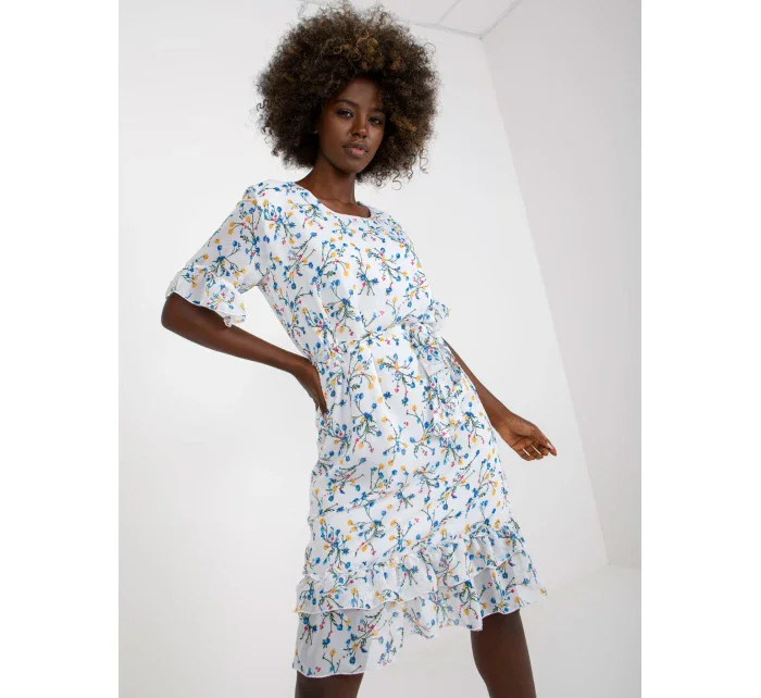 Šaty LK SK 507214 1.21 biela a modrá