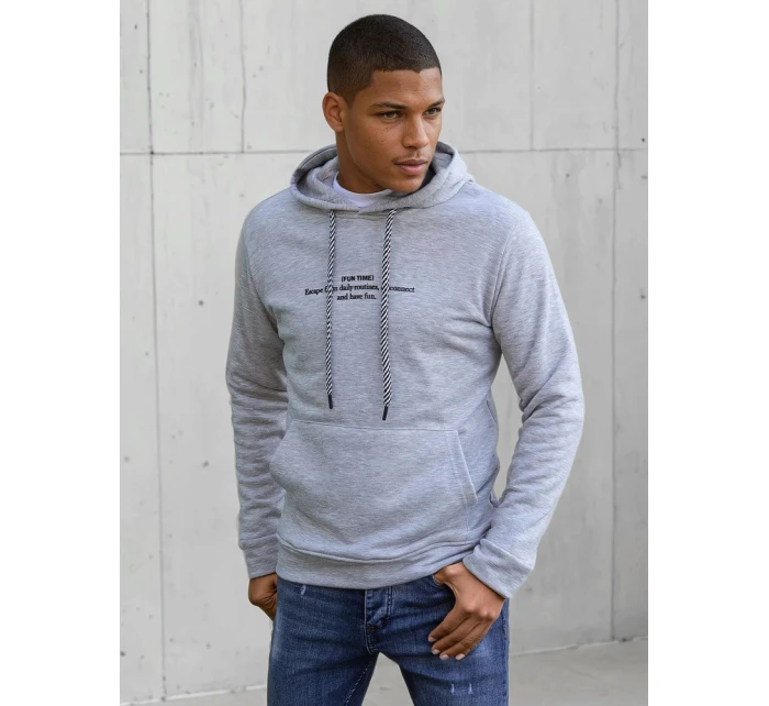 Pánská šedá mikina model 21966791 - Dstreet