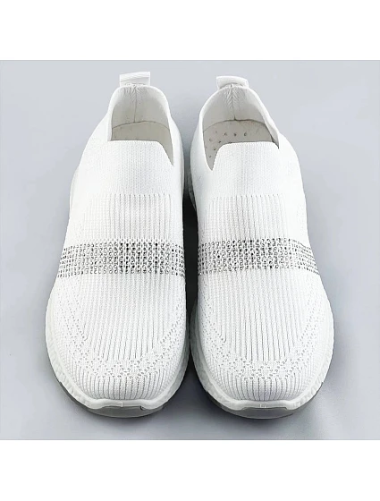 Bílé ažurové dámské boty se zirkony model 17113804 - COLIRES