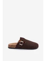 Pánske domáce papuče s prackou Luvan - čokoládové