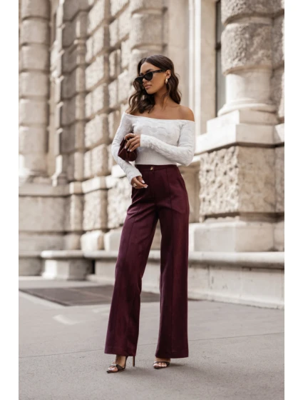 Dámské kalhoty model 21755603 Bordó - LaBalancia