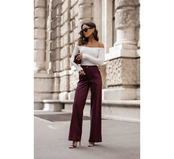 Dámské kalhoty model 21755603 Bordó - LaBalancia