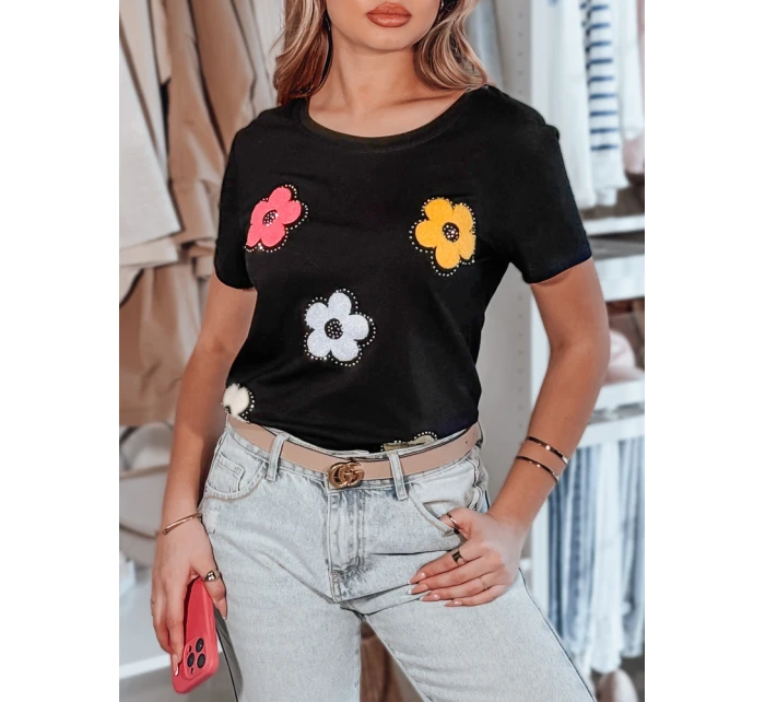 Dámské květované tričko černá Dstreet model 21984272 - FashionStreet
