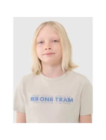 Chlapčenské bavlnené tričko 4F 4FJWSS25TTSHM2186-12S Chlapčenské bavlnené tričko 4F 4FJWSS25TTSHM2186-12S