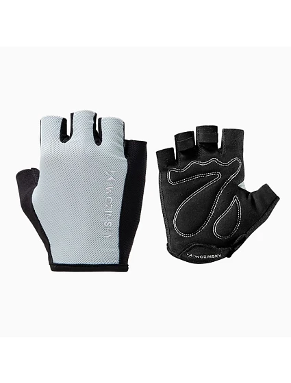 Cyklistické rukavice Wozinsky WRR-02XL veľkosť XL - sivé