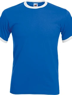 Tričko Fruit of the Loom Ringer T Racerback 16.1168 kráľovská modrá/biela