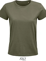 SOL'S Pioneer Women Dámske tričko z organickej bavlny 25.3579 khaki