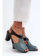 Dámské sandály na podpatku z ekokůže model 21658489 - Boto Dámské sandály na podpatku z ekokůže model 21658489 - Boto