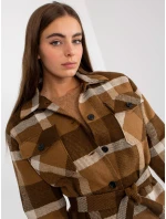 Dámsky kabát LK PL 509076 57P tmavo lila Dámsky kabát LK PL 509076 57P tmavo lila