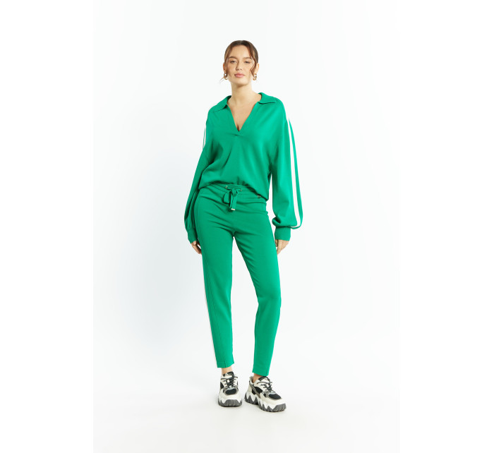 Monnari Kalhoty Dámské pletené kalhoty Zelená