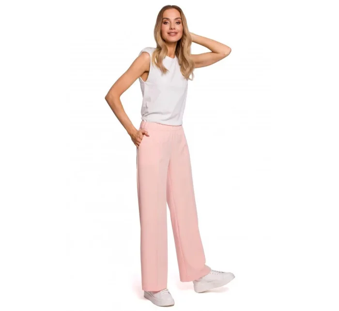 Dámske spoločenské nohavice M570 ružové - Moe